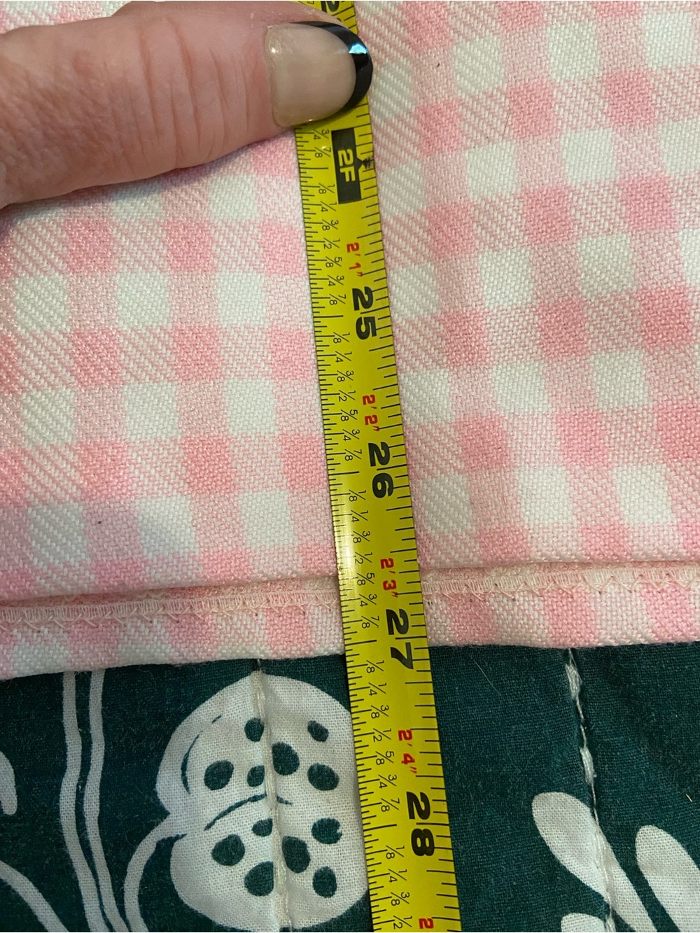 Vintage Pink and White Gingham A-Line Skirt - Picture 4 of 7